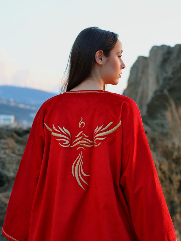 Red Phoenix Cardigan