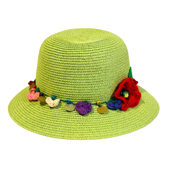 Pistachio Coquelicot Cloche Hat