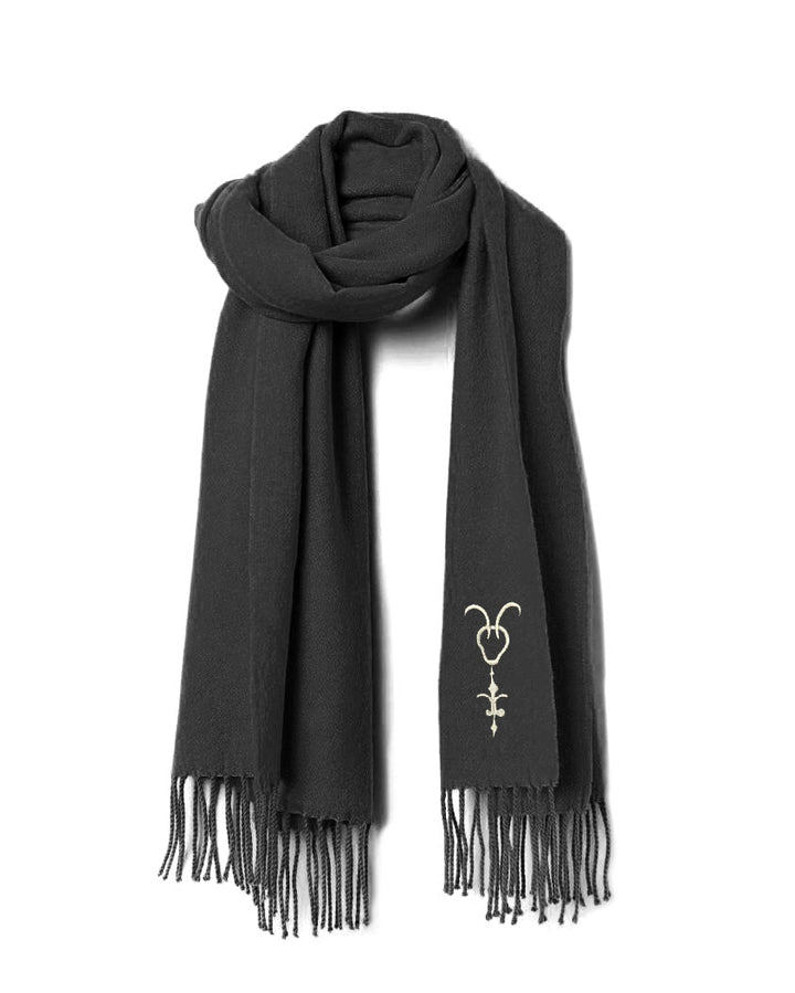 Black Zodiac Sign Scarf - Bara