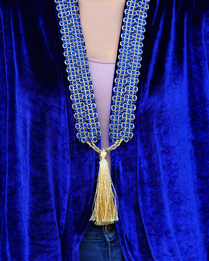 Navy Velvet Cardigan - Bara