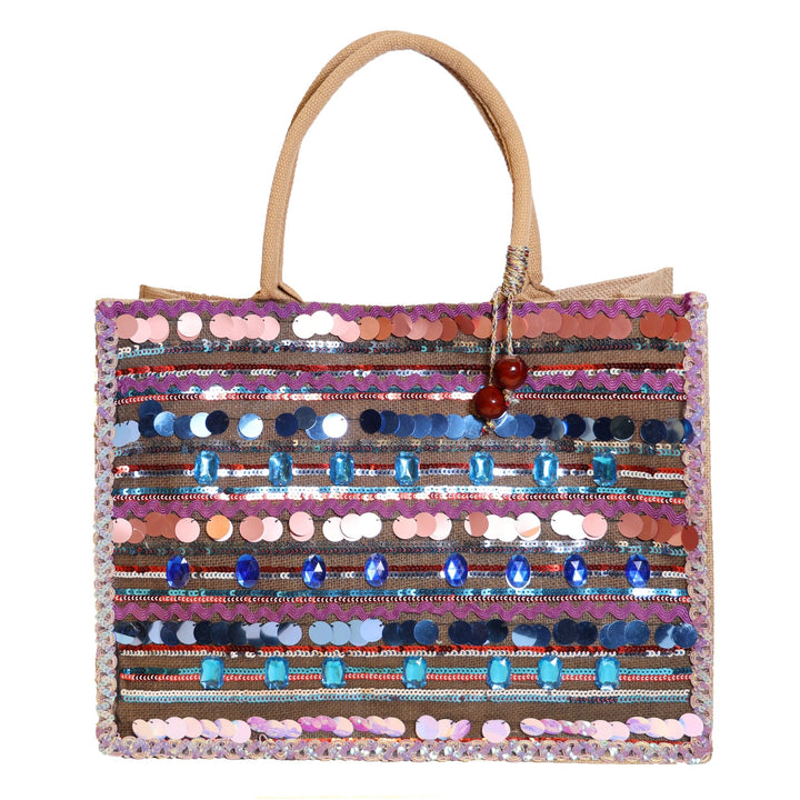 Paillettes Blue Purple Tote - Bara