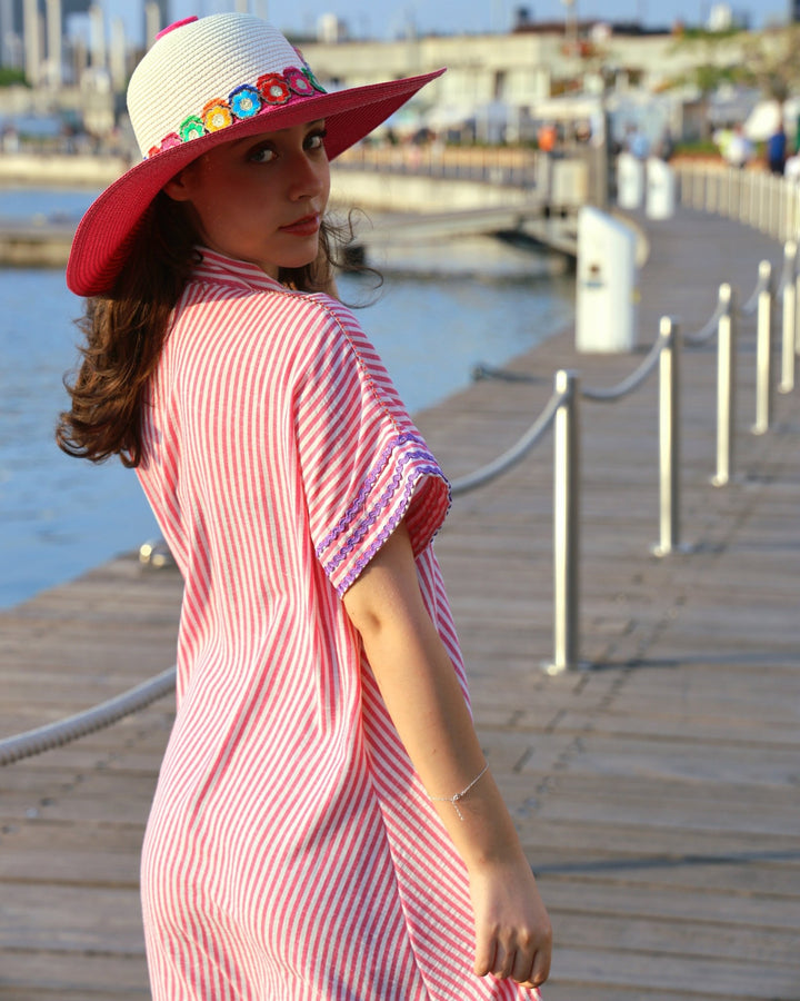 Pink Striped Dress - Bara