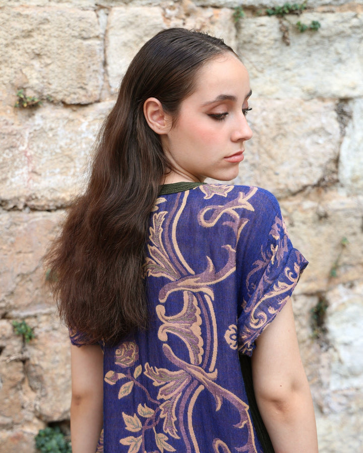 Purple brown Wool Dress - Bara