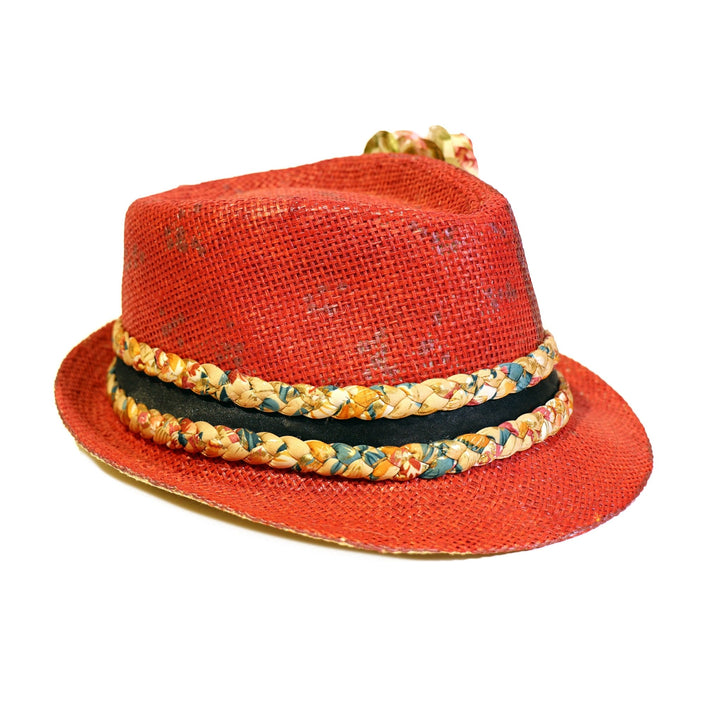 Red & Gold Fedora Hat - Bara