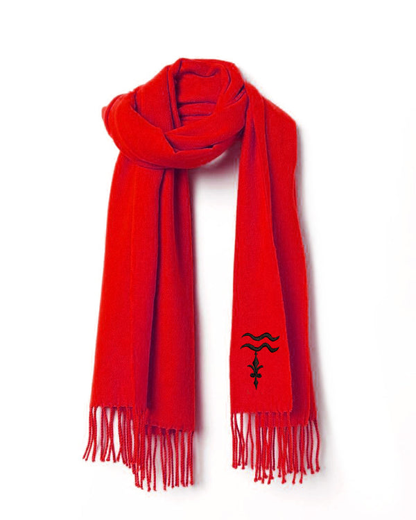 Red Zodiac Sign Scarf