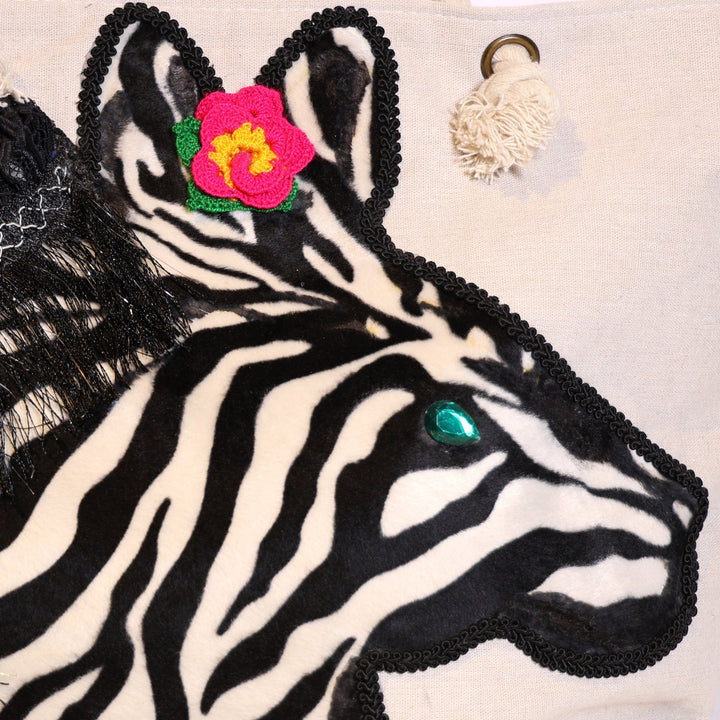 Zebra Canvas Bag - Bara